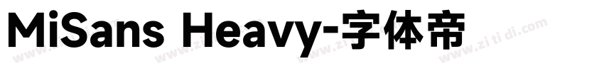 MiSans Heavy字体转换